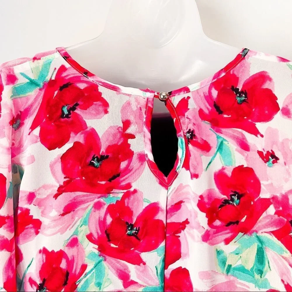 🌺 FAITH AND JOY | Floral Blouse with Black Tank - Picture 6 of 10